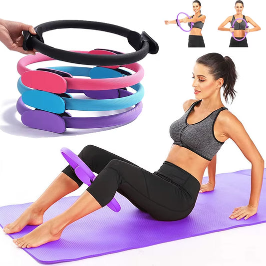 1Pcs Yoga Pilates Ring Non-Slip Sports Resistance Ring Fitness Shaping Ring Pelvic Floor Muscle Training Fitness Yoga Equipment