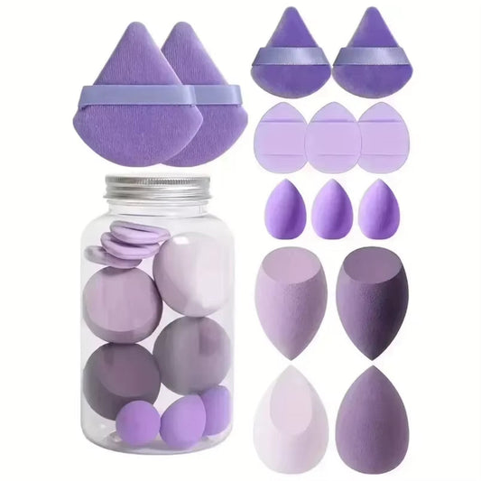 12/14-Piece Makeup Sponge Set - Cosmetic Puff Foundation Blenders and Beauty Eggs for Women