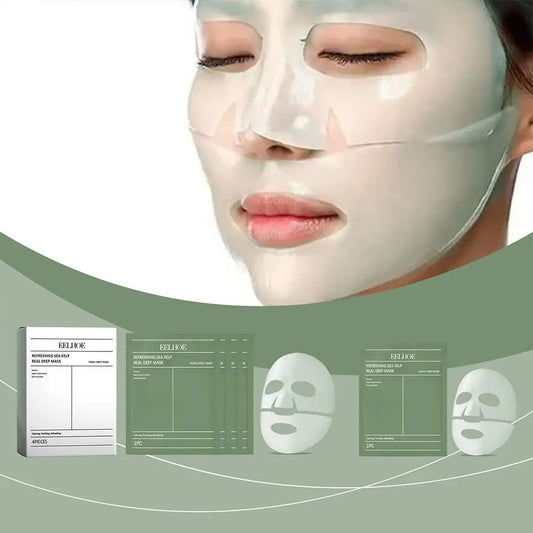 10Pcs REFRESHING SEA KELP DEEP Moisturizing MASK Seaweed Hydrating Firming Tightening MASK Improves Skin Elasticity Skin Care
