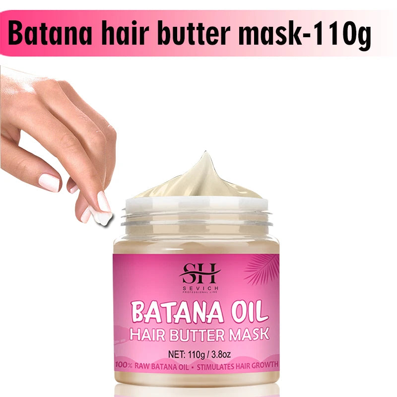 Natural 100% Pure Batana Oil for Hair Growth Butter Hair Mask Traction Alopecia anti Hair Loss Baldness Treatment for Men Women