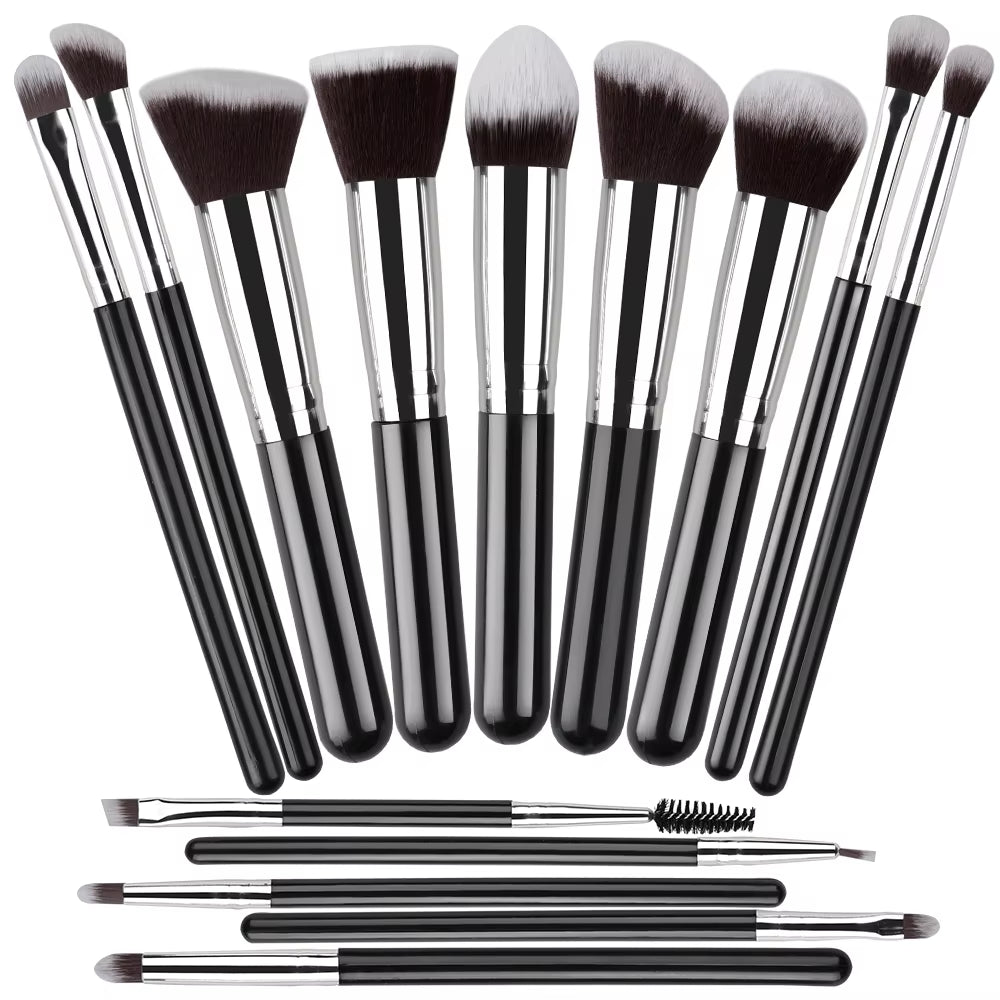 Professional 14PCS Makeup Brushes Set Soft Fluffy Foundation Eyeshadow Concealers Blending Blush Brush Kabuki Women Beauty Tools