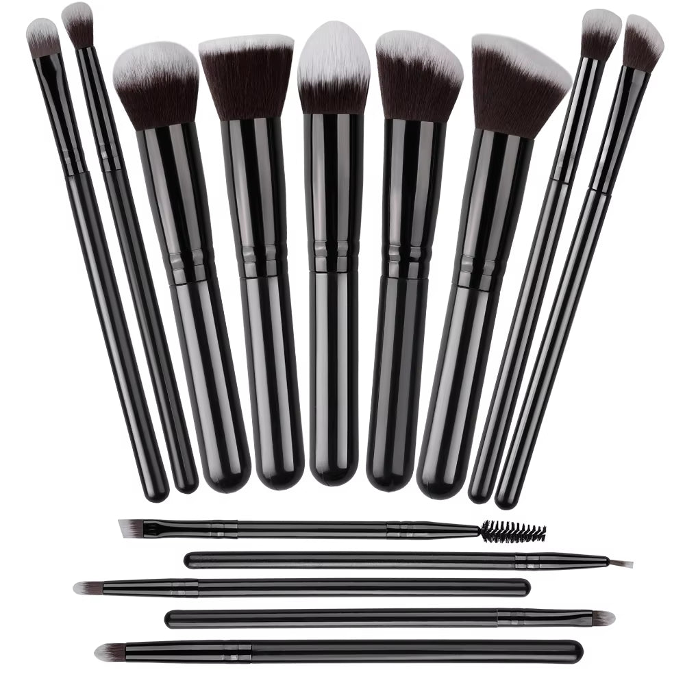Professional 14PCS Makeup Brushes Set Soft Fluffy Foundation Eyeshadow Concealers Blending Blush Brush Kabuki Women Beauty Tools