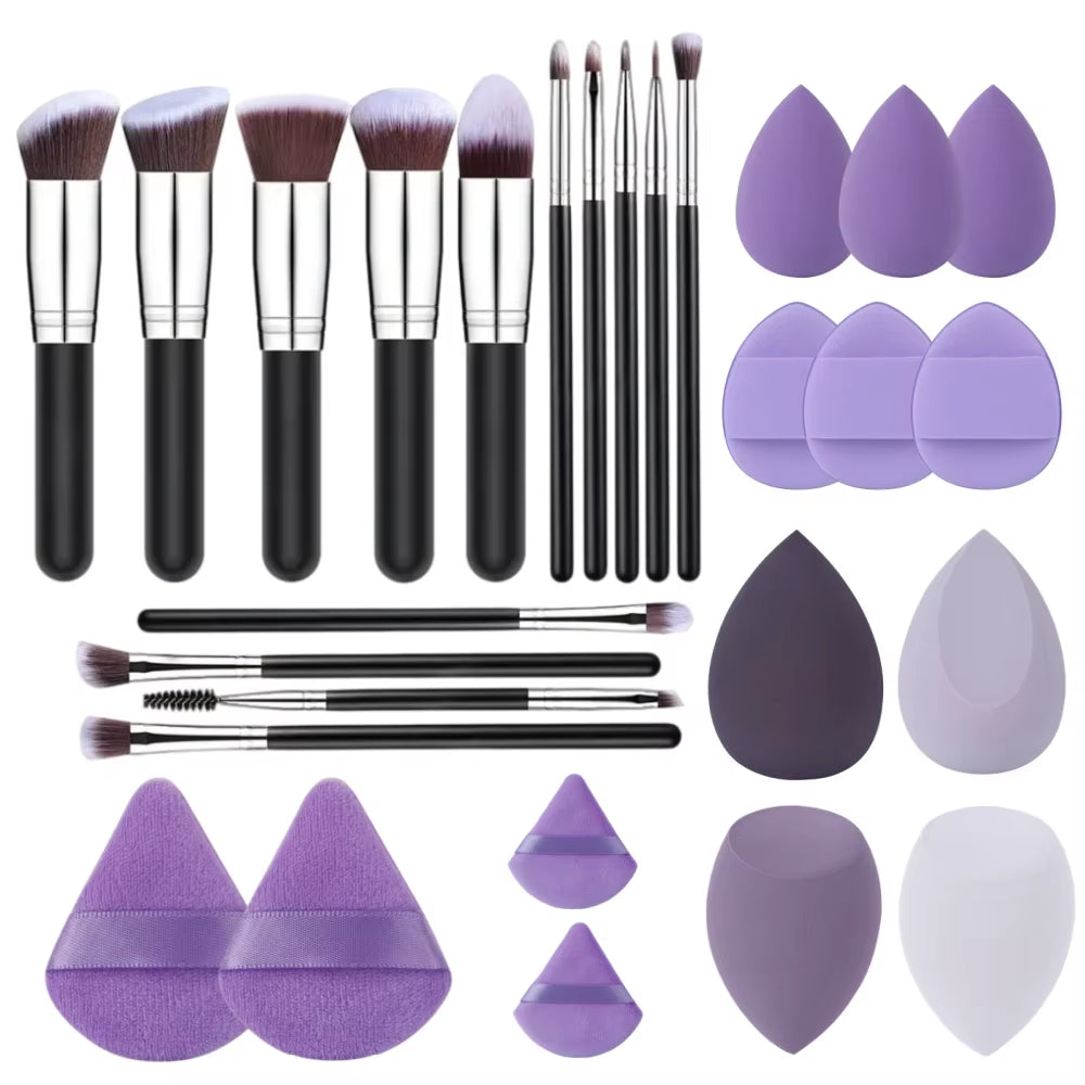 Professional 14PCS Makeup Brushes Set Soft Fluffy Foundation Eyeshadow Concealers Blending Blush Brush Kabuki Women Beauty Tools