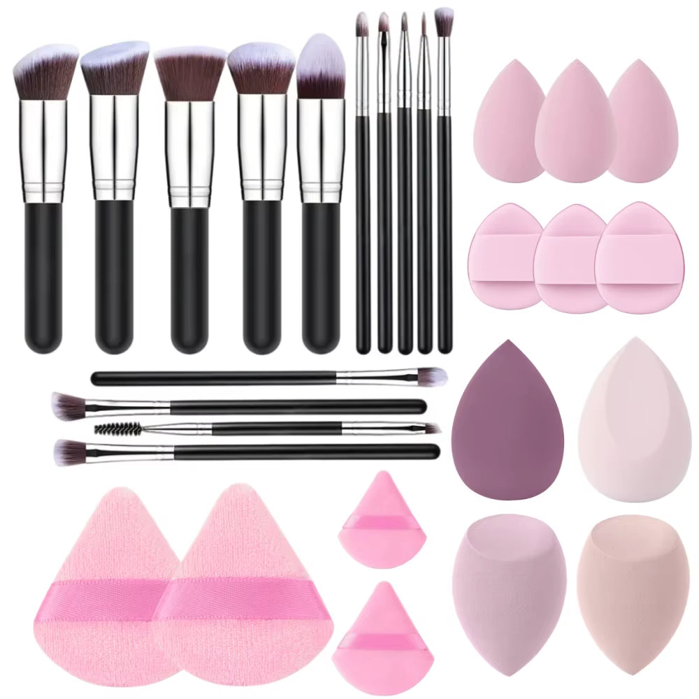 Professional 14PCS Makeup Brushes Set Soft Fluffy Foundation Eyeshadow Concealers Blending Blush Brush Kabuki Women Beauty Tools