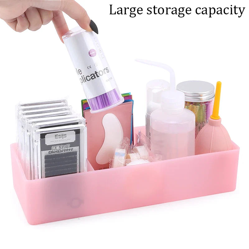 Eyelash Storage Box Large Capacity Eyelash Extension Tweezer Case Exclusively Cosmetic Makeup Tools Storage Box Lash Accessories