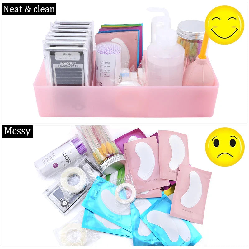 Eyelash Storage Box Large Capacity Eyelash Extension Tweezer Case Exclusively Cosmetic Makeup Tools Storage Box Lash Accessories