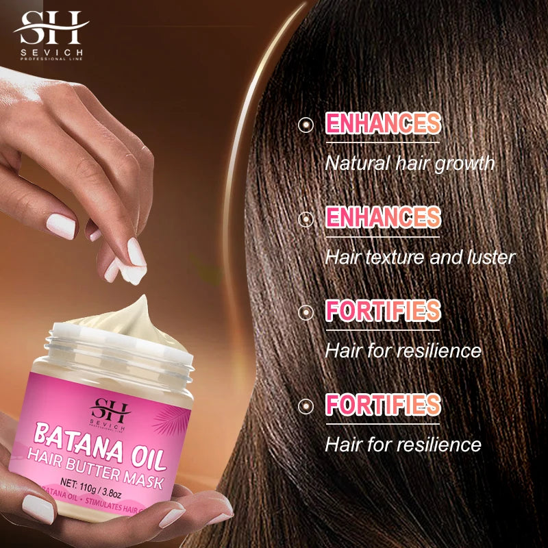 Natural 100% Pure Batana Oil for Hair Growth Butter Hair Mask Traction Alopecia anti Hair Loss Baldness Treatment for Men Women