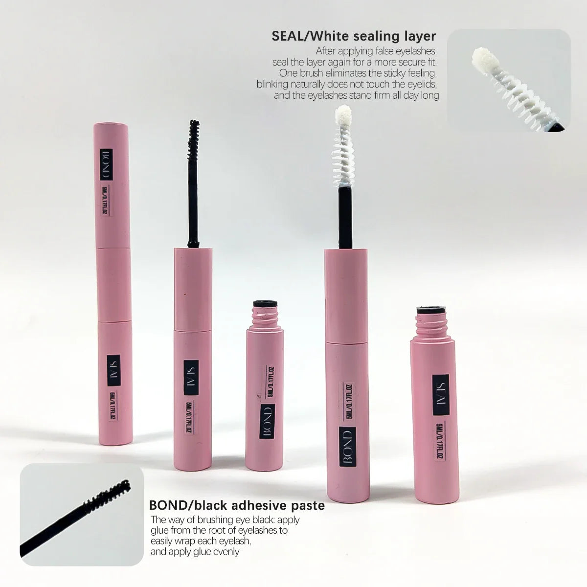 DIY Lash Extensions Kit Makeup Set Lash Bond and Seal Glue Individual Lashes 10 Rows Cluster Eyelashes Extension