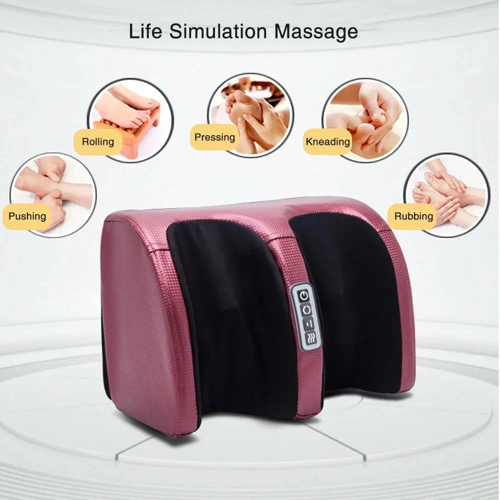  Electric Foot Massager Heating Therapy Shiatsu Kneading Roller Muscle Relaxation Pain Relief Foot Spa Machines