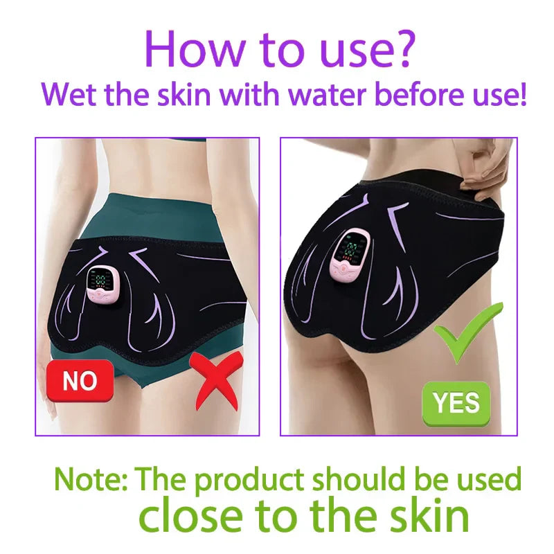 Electric Hips Trainer EMS Butt Muscle Stimulator USB Rechargable Buttocks Lifting Muscle Toner for Fitness Weight Loss Fat Burn