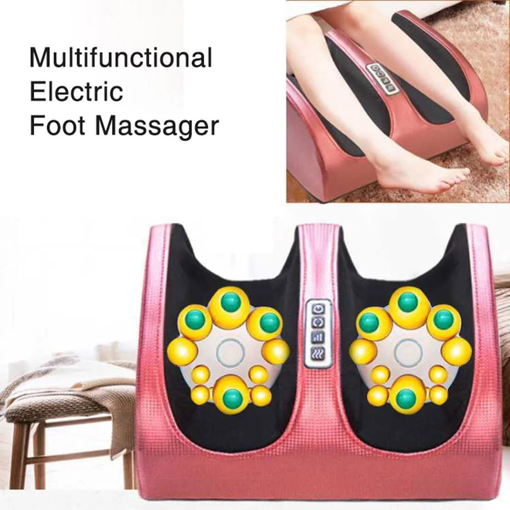  Electric Foot Massager Heating Therapy Shiatsu Kneading Roller Muscle Relaxation Pain Relief Foot Spa Machines