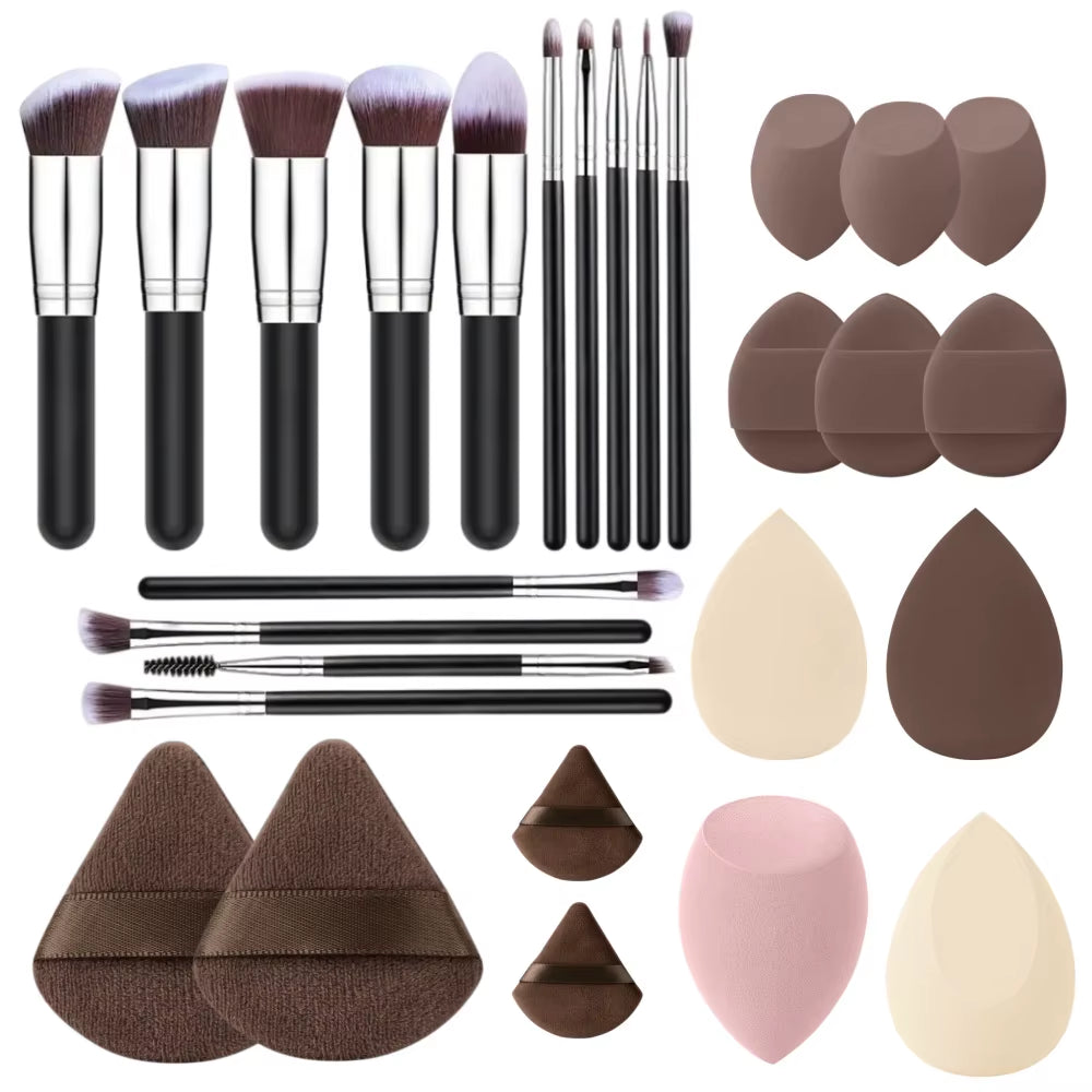 Professional 14PCS Makeup Brushes Set Soft Fluffy Foundation Eyeshadow Concealers Blending Blush Brush Kabuki Women Beauty Tools