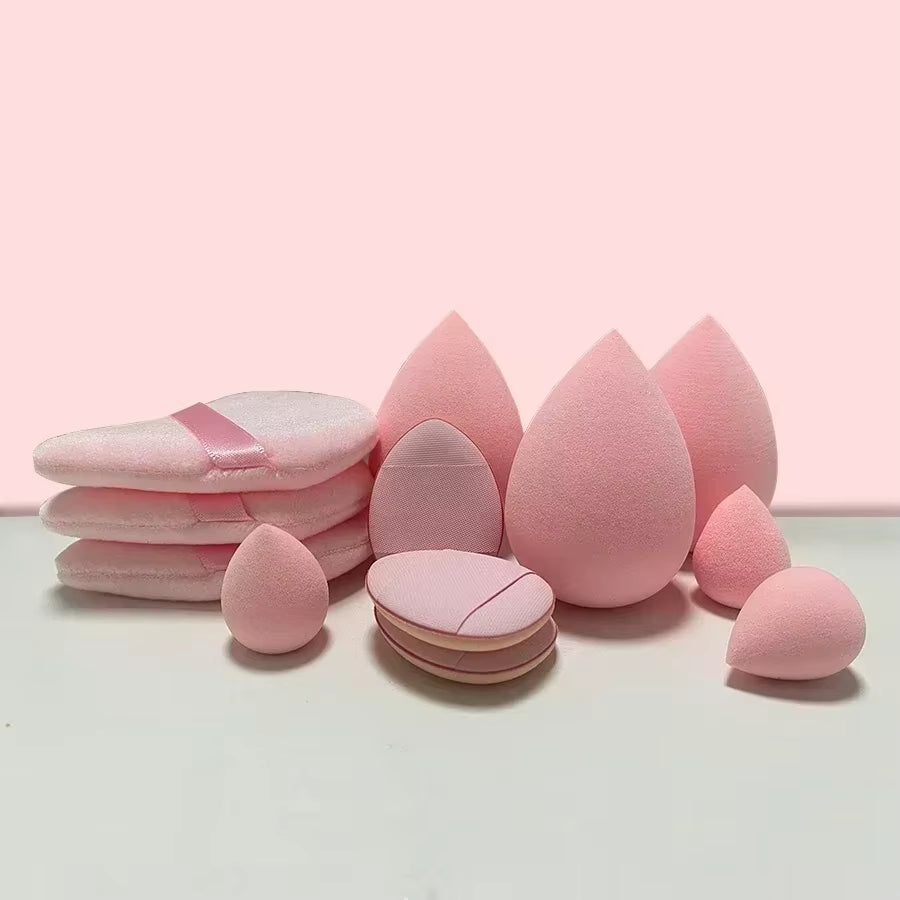 12/14-Piece Makeup Sponge Set - Cosmetic Puff Foundation Blenders and Beauty Eggs for Women
