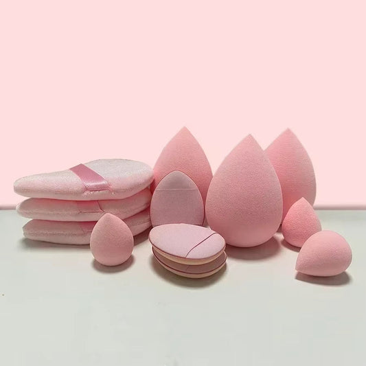 12/14-Piece Makeup Sponge Set - Cosmetic Puff Foundation Blenders and Beauty Eggs for Women