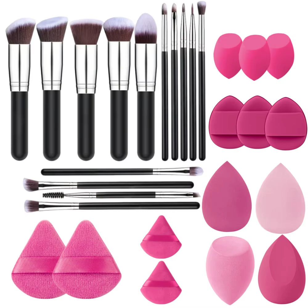 Professional 14PCS Makeup Brushes Set Soft Fluffy Foundation Eyeshadow Concealers Blending Blush Brush Kabuki Women Beauty Tools
